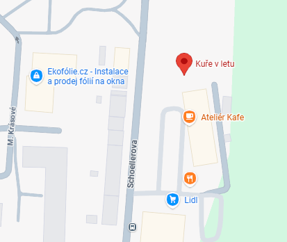 Mapa Kuře v letu